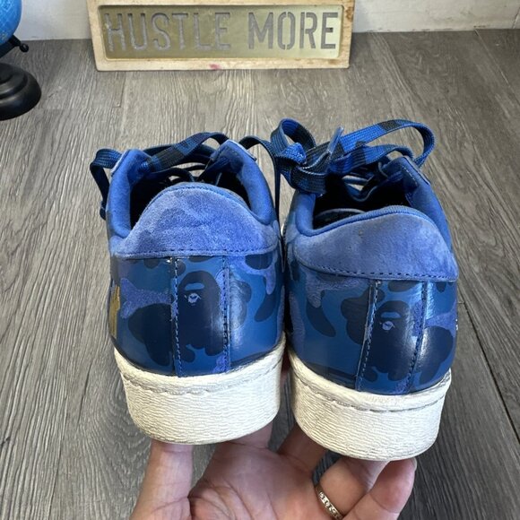 Size 8.5 - adidas A Bathing Ape x Undeafeated x Superstar 80s Blue Camo main image 7